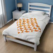 Load image into Gallery viewer, Goldfish Velveteen Plush Blanket
