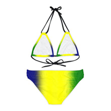 Load image into Gallery viewer, St. Vincent and the Grenadines National Colors Strappy Bikini Set
