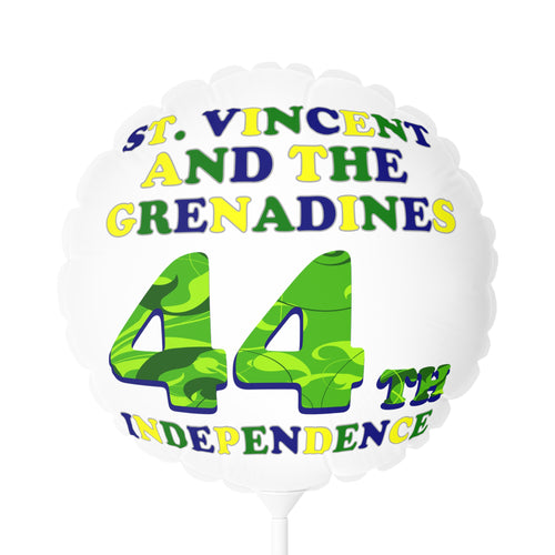 St. Vincent and the Grenadines 44th Independence 11 inch round mylar balloon