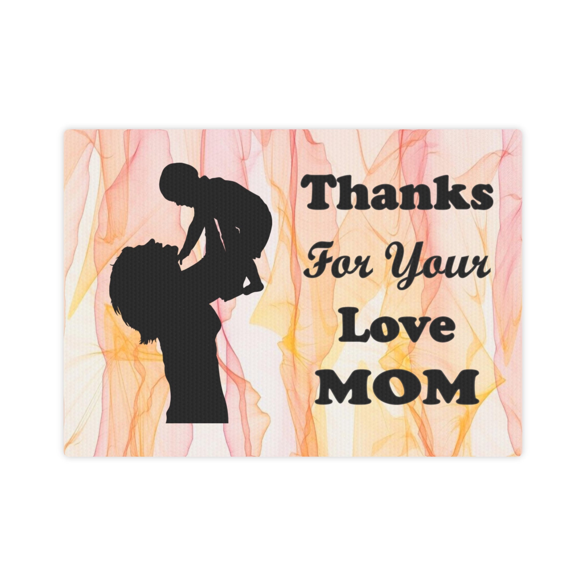 Mother Canvas Photo Tile - Thanks For Your Love Mom