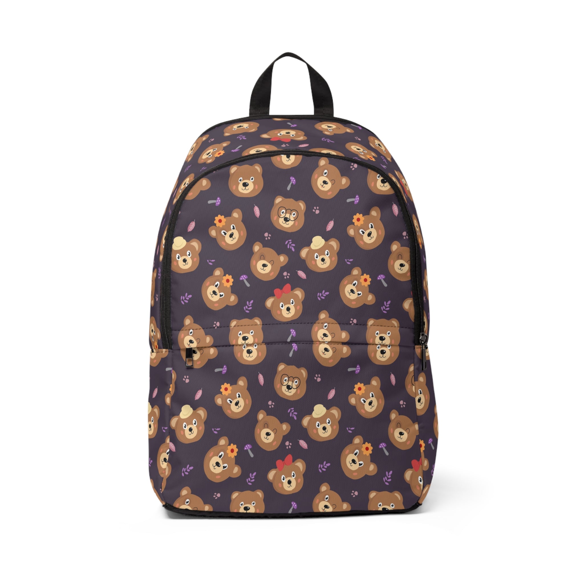 Unisex Fabric Backpack with Teddy Bear design