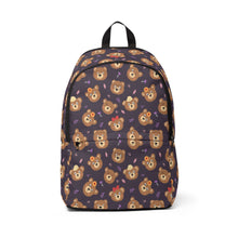 Load image into Gallery viewer, Unisex Fabric Backpack with Teddy Bear design
