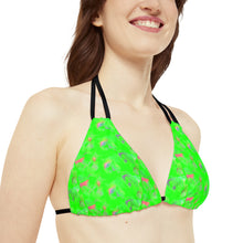 Load image into Gallery viewer, Green Marble Strappy Bikini Set
