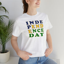 Load image into Gallery viewer, St. Vincent and the Grenadines Independence Day, National Colors Unisex Jersey Short Sleeve Tee
