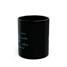 Load image into Gallery viewer, S Alphabet 11oz Mug, Initial Letter  Mug, Self-affirming Mug, Mental Health Black Coffee Mug, Motivation Mug
