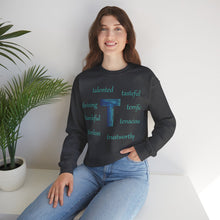 Load image into Gallery viewer, T Alphabet Sweatshirt, Alphabet Initial &quot;T&quot;, Mental Health, Motivational, Optimistic Unisex Heavy Blend™ Crewneck Sweatshirt, Self-affirming Sweatshirt
