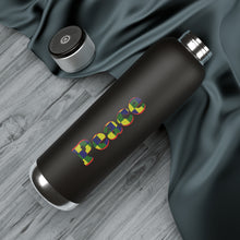 Load image into Gallery viewer, Soundwave Copper Vacuum Audio Bottle 22oz - Peace, 2 in 1 Water Bottle, Bluetooth Speaker Bottle, Black Portable

