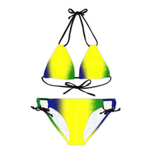 Load image into Gallery viewer, St. Vincent and the Grenadines National Colors Strappy Bikini Set

