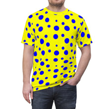 Load image into Gallery viewer, Blue Spotted Yellow Unisex Tee
