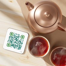 Load image into Gallery viewer, Single QR Code Hardboard Back 1 piece Coaster - Cultivate Joy and Happiness
