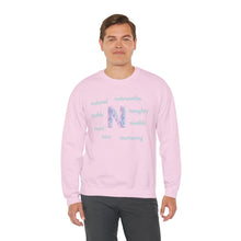 Load image into Gallery viewer, N Alphabet Sweatshirt, Alphabet Initial &quot;N&quot; Unisex Heavy Blend™ Optimistic, Motivational, Mental Health Crewneck Sweatshirt, Self-affirming Sweatshirt
