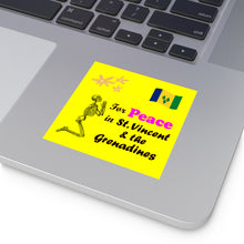 Load image into Gallery viewer, St. Vincent and the Grenadines Pray For Peace Square Vinyl Stickers
