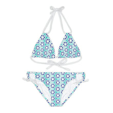 Load image into Gallery viewer, Blue Hexagon Strappy Bikini Set
