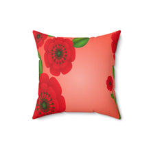 Load image into Gallery viewer, Spun Polyester Rose Square Pillow - Thanks For Your Love Mom
