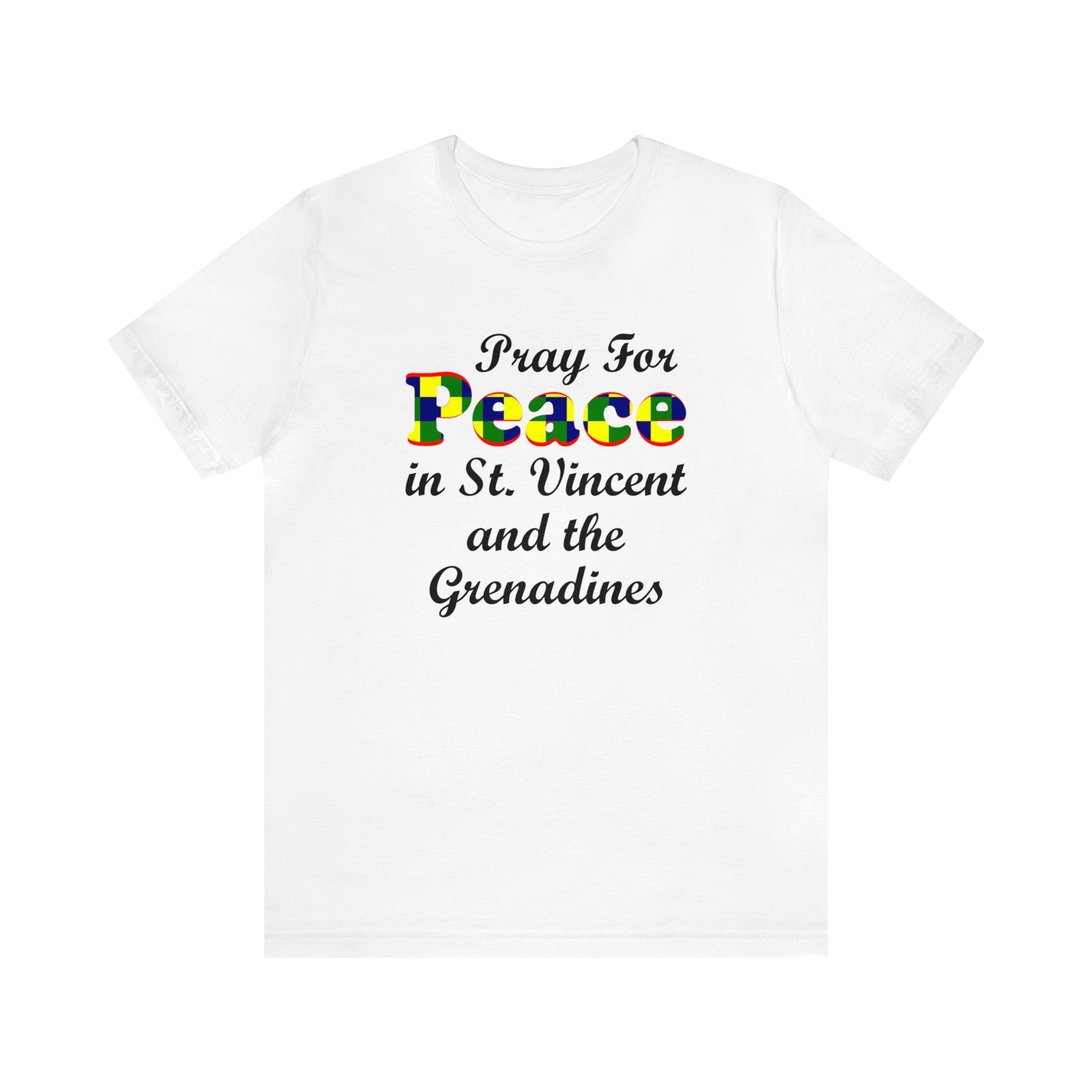 Pray For Peace in St. Vincent and the Grenadines Unisex Jersey Short Sleeve Tee