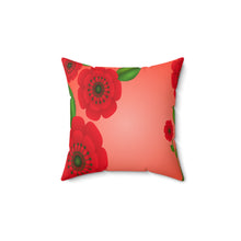 Load image into Gallery viewer, Spun Polyester Rose Square Pillow - Thanks For Your Love Mom
