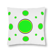 Load image into Gallery viewer, white, square, waterproof pillow St. Vincent and the Grenadines colored circles 
