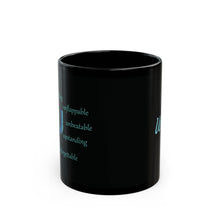 Load image into Gallery viewer, U Alphabet 11oz Mug, Initial Letter  Mug, Self-affirming Mug, Mental Health Black Coffee Mug, Motivation Mug
