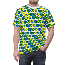 Load image into Gallery viewer, St. Vincent and the Grenadines Spirals Unisex Tee (AOP), St. Vincent and the Grenadines National Colors,  St. Vincent and Grenadines Independence Shirt
