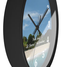Load image into Gallery viewer, Palm Island Beach Wall Clock, St. Vincent and the Grenadines Palm Island Beach clock
