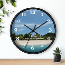 Load image into Gallery viewer, Palm Island Beach Wall Clock, St. Vincent and the Grenadines Palm Island Beach clock
