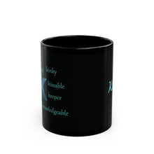 Load image into Gallery viewer, K Alphabet 11oz Mug, Initial Letter  Mug, Self-affirming Mug, Mental Health Black Coffee Mug, Motivation Mug
