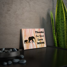 Load image into Gallery viewer, Elephant Canvas Photo Tile - Thanks For Your Love Mom
