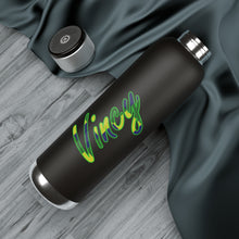 Load image into Gallery viewer, Soundwave Copper Vacuum Audio Bottle 22oz - Vincy, 2 in 1 Water Bottle, Bluetooth Speaker Bottle, Black Portable
