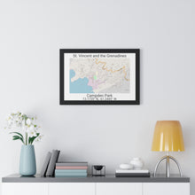 Load image into Gallery viewer, Campden Park St. Vincent and the Grenadines Map Framed Print Poster, City Map Print Poster. Village Map Print Poster, Road Map Print Poster, Framed Vertical Poster Framed Horizontal Poster
