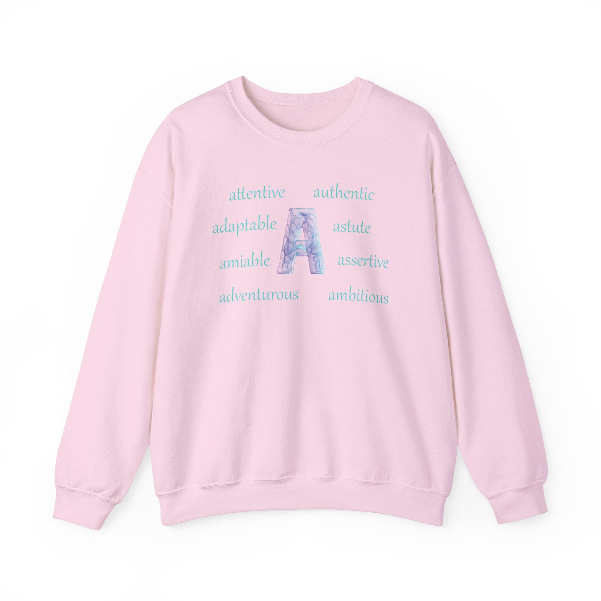 A Alphabet Sweatshirt, Motivational, Alphabet Initial 