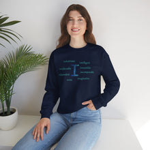 Load image into Gallery viewer, I Alphabet Sweatshirt, Optimistic, Mental Health, Motivational Alphabet Initial &quot;I&quot; Unisex Heavy Blend™ Crewneck Sweatshirt, Self-affirming Sweatshirt
