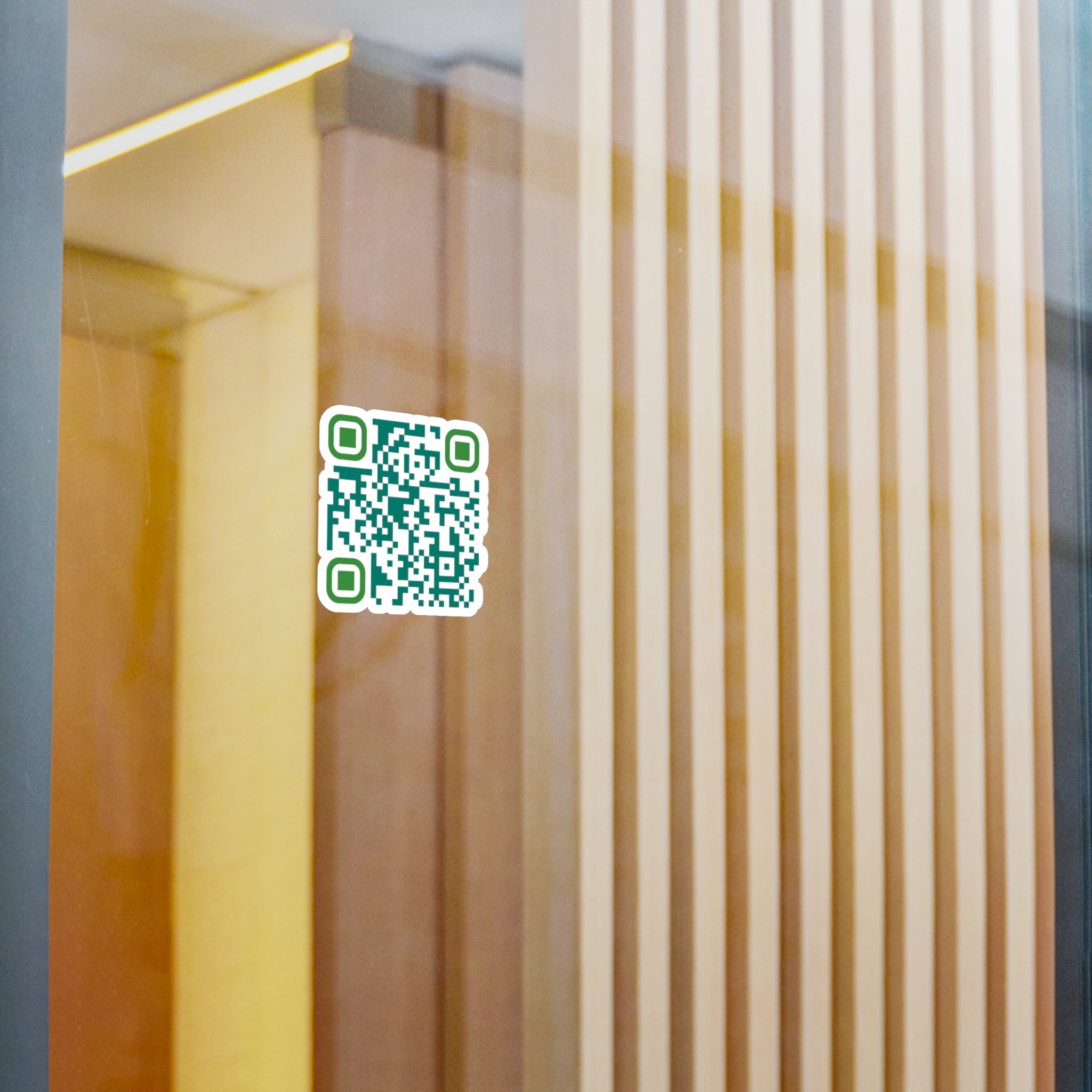 qr code sticker decal for brighten someone's day today
