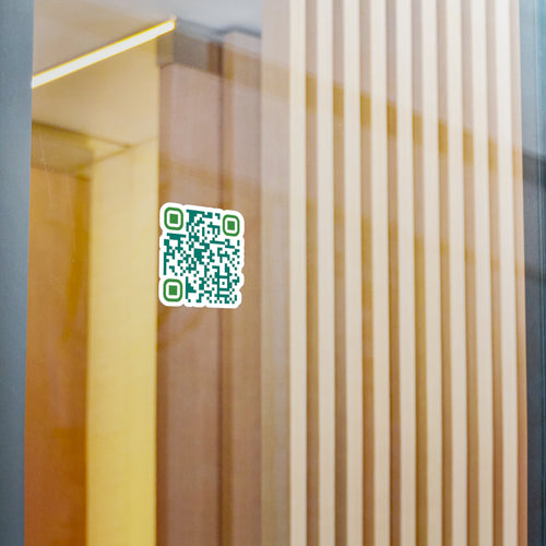 qr code sticker decal for brighten someone's day today