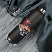 Load image into Gallery viewer, Soundwave Copper Vacuum Audio Bottle 22oz - Happy Pirate, 2 in 1 Water Bottle, Bluetooth Speaker Bottle, Black Portable
