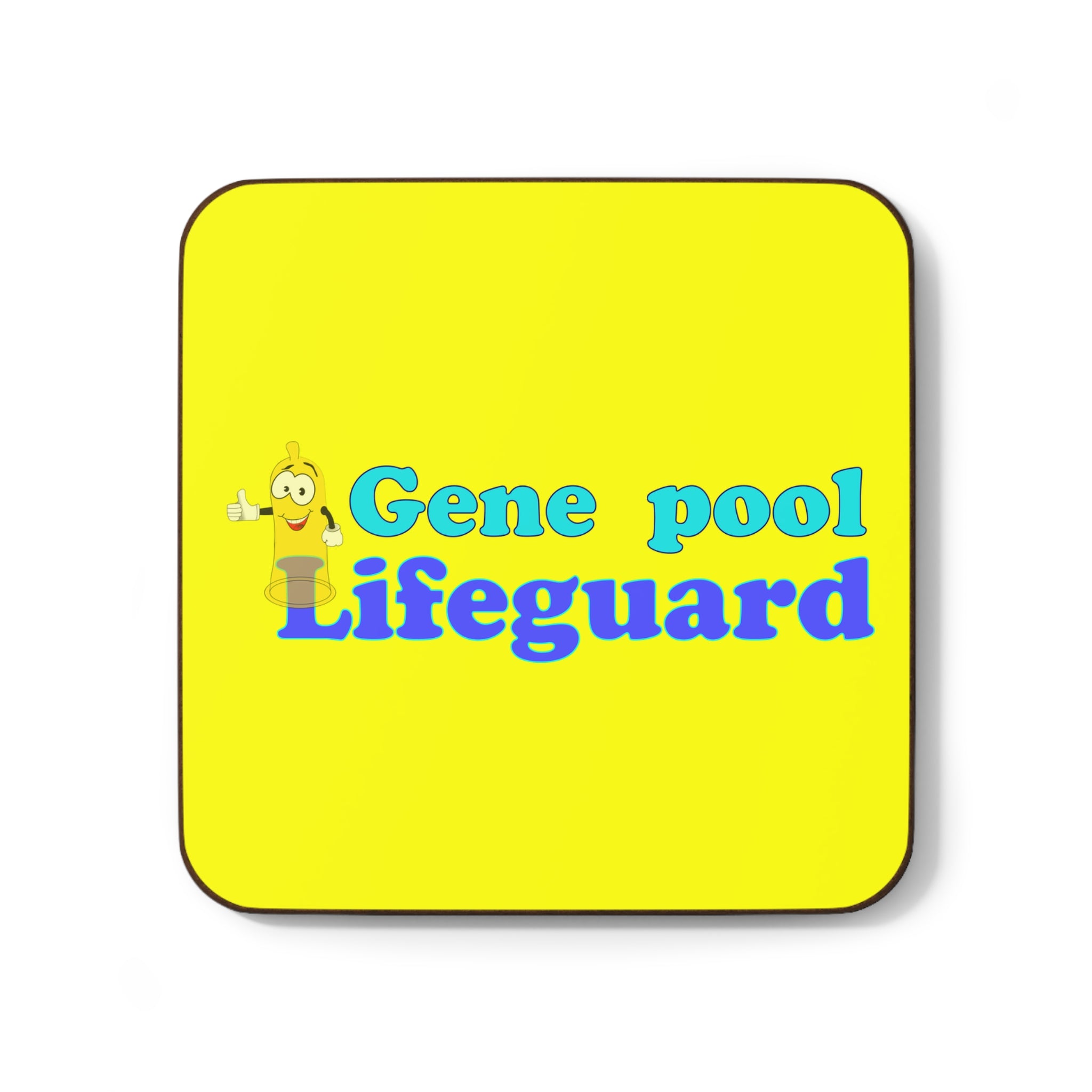 hard back coaster with the caption gene pool lifeguard