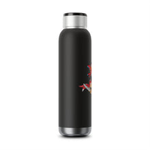 Load image into Gallery viewer, Soundwave Copper Vacuum Audio Bottle 22oz - Happy Pirate, 2 in 1 Water Bottle, Bluetooth Speaker Bottle, Black Portable
