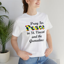 Load image into Gallery viewer, Pray For Peace in St. Vincent and the Grenadines Unisex Jersey Short Sleeve Tee
