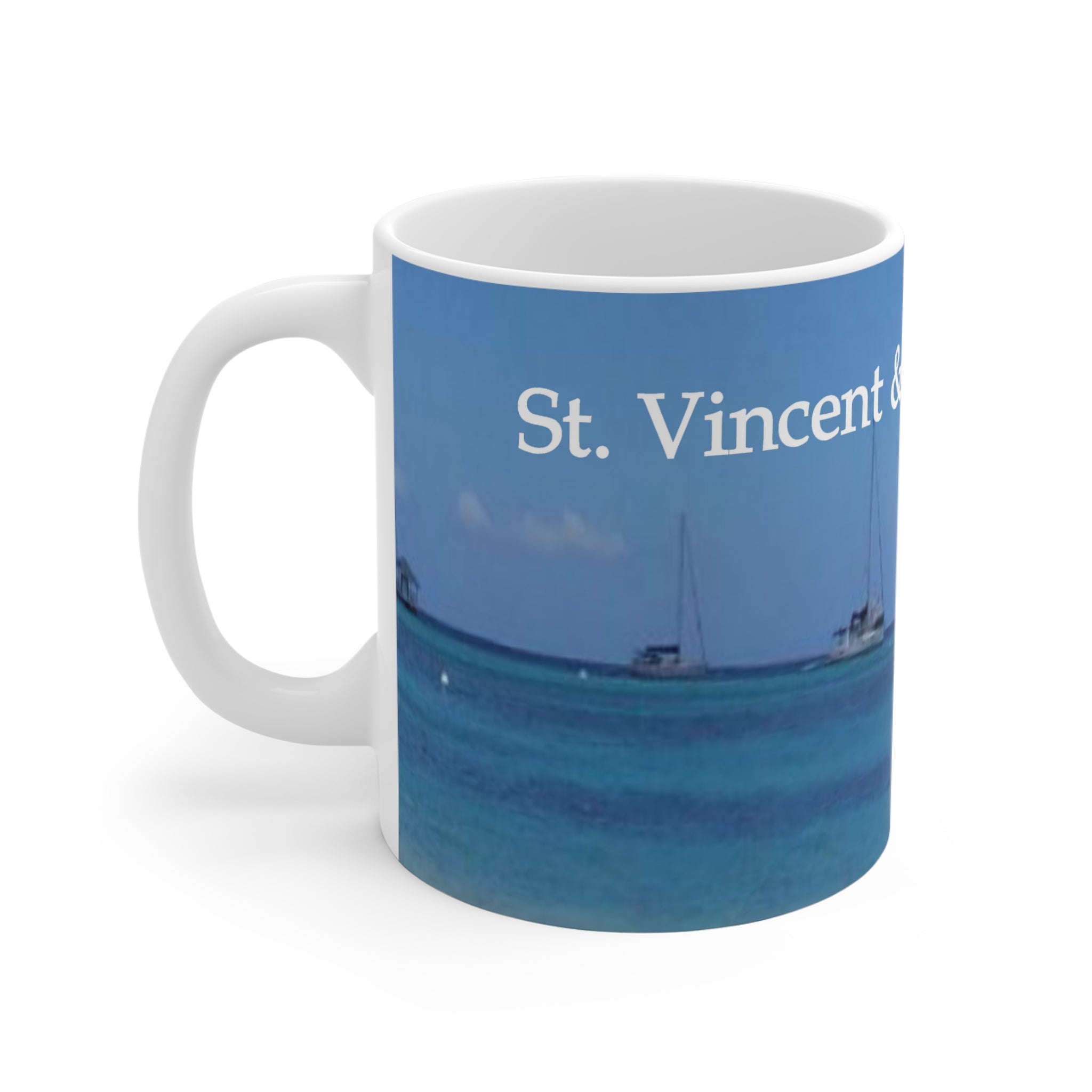 St. Vincent and the Grenadines Boats in the Distance Ceramic Mugs (11oz\15oz)