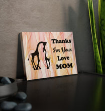 Load image into Gallery viewer, Giraffe Canvas Photo Tile - Thanks For Your Love Mom
