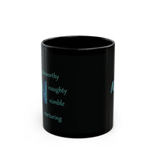 Load image into Gallery viewer, N Alphabet 11oz Mug, Initial Letter  Mug, Self-affirming Mug, Mental Health Black Coffee Mug, Motivation Mug
