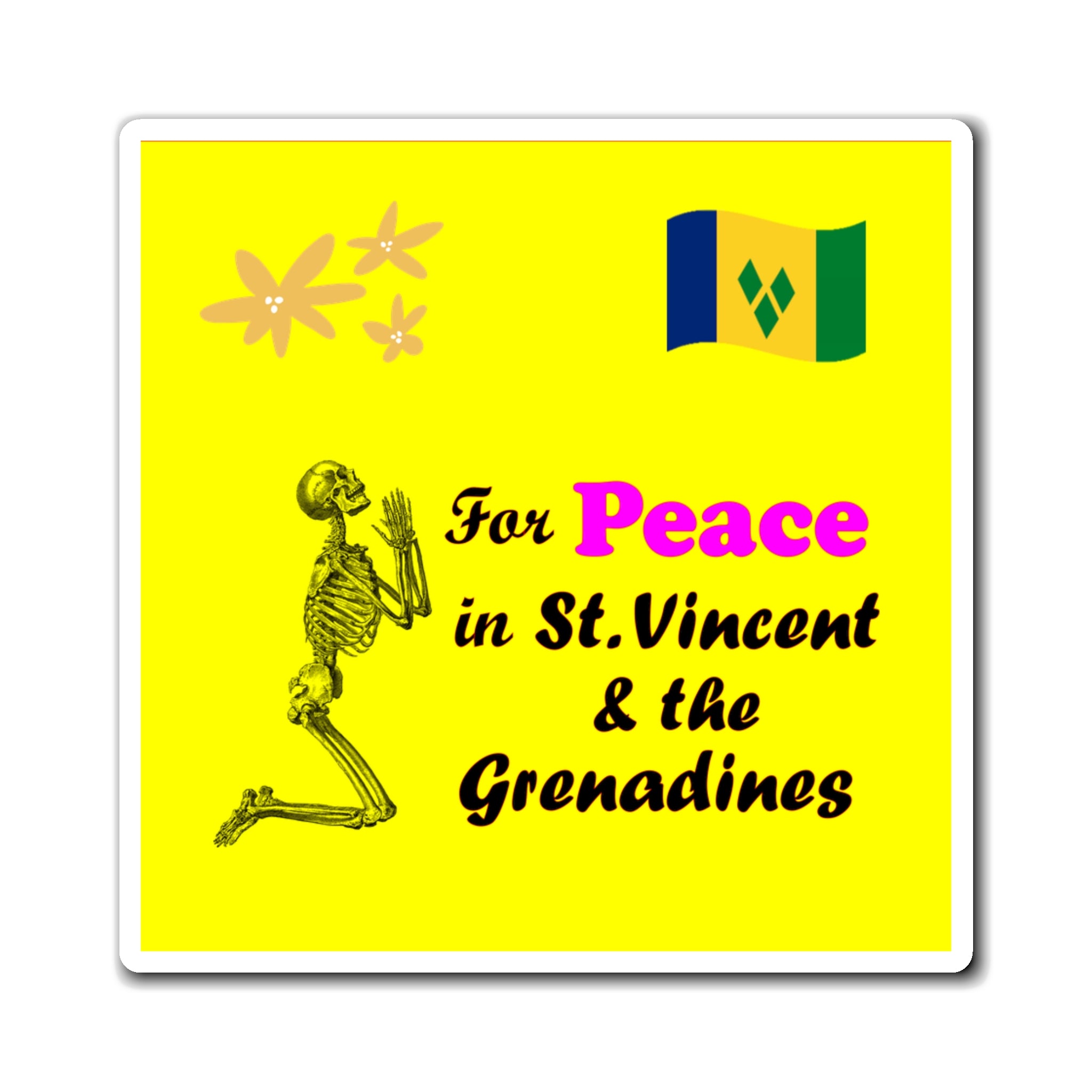 St. Vincent and the Grenadines Praying For Peace Magnet
