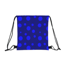 Load image into Gallery viewer, Drawstring Bag - Blue Polka Dot
