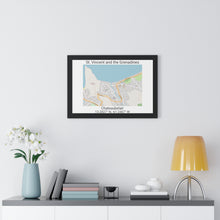 Load image into Gallery viewer, Chateaubelair St. Vincent and the Grenadines Map Framed Print Poster, City Map Print Poster, Framed Vertical Poster Framed Horizontal Poster
