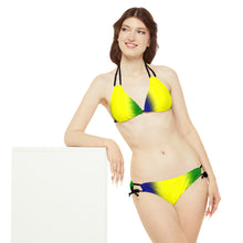 Load image into Gallery viewer, St. Vincent and the Grenadines National Colors Strappy Bikini Set
