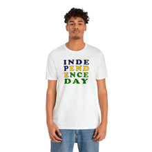 Load image into Gallery viewer, St. Vincent and the Grenadines Independence Day, National Colors Unisex Jersey Short Sleeve Tee
