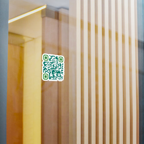 qr code sticker decal for be powerful and determined