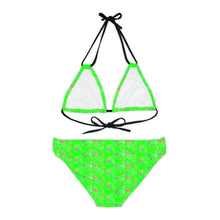 Load image into Gallery viewer, Green Marble Strappy Bikini Set

