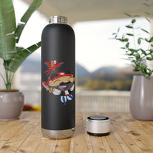 Load image into Gallery viewer, Soundwave Copper Vacuum Audio Bottle 22oz - Happy Pirate, 2 in 1 Water Bottle, Bluetooth Speaker Bottle, Black Portable
