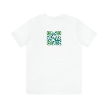 Load image into Gallery viewer, Compassion is Free Unisex Jersey Short Sleeve Tee, QR Code T-shirt, Hidden Message t-shirt, Positive T-shirt, Empowering T-shirt, Uplifting Message T-shirt
