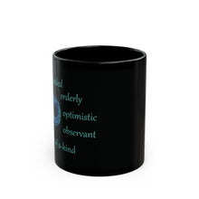 Load image into Gallery viewer, O Alphabet 11oz Mug, Initial Letter  Mug, Self-affirming Mug, Mental Health Black Coffee Mug, Motivation Mug
